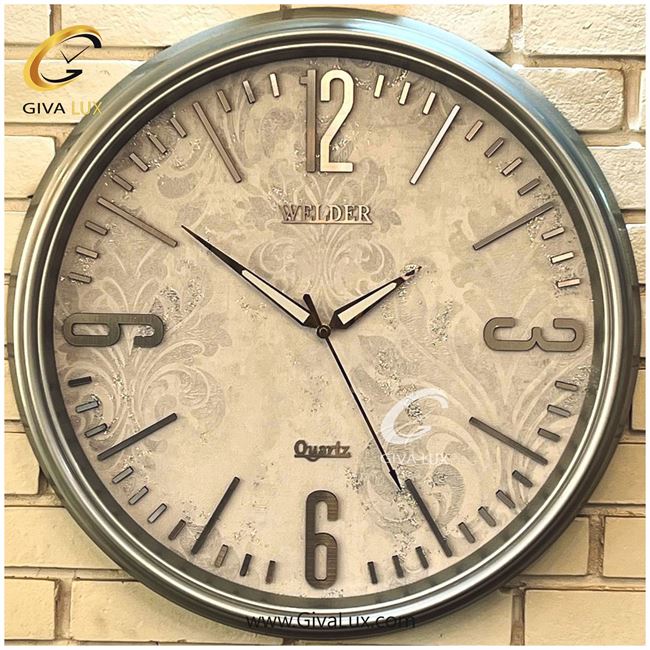 ساعت دیواری اورجینال ولدر PVC نقره ای| کد رفرنس 639