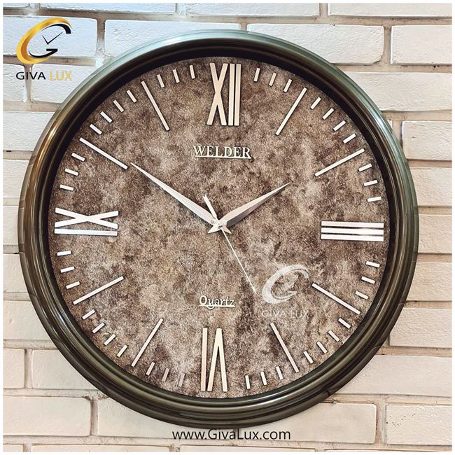 ساعت دیواری اورجینال ولدر PVC قهوه ای| کد رفرنس 640