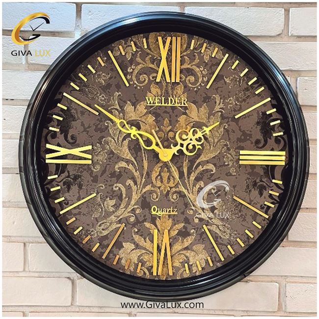 ساعت دیواری اورجینال ولدر PVC مشکی| کد رفرنس 640