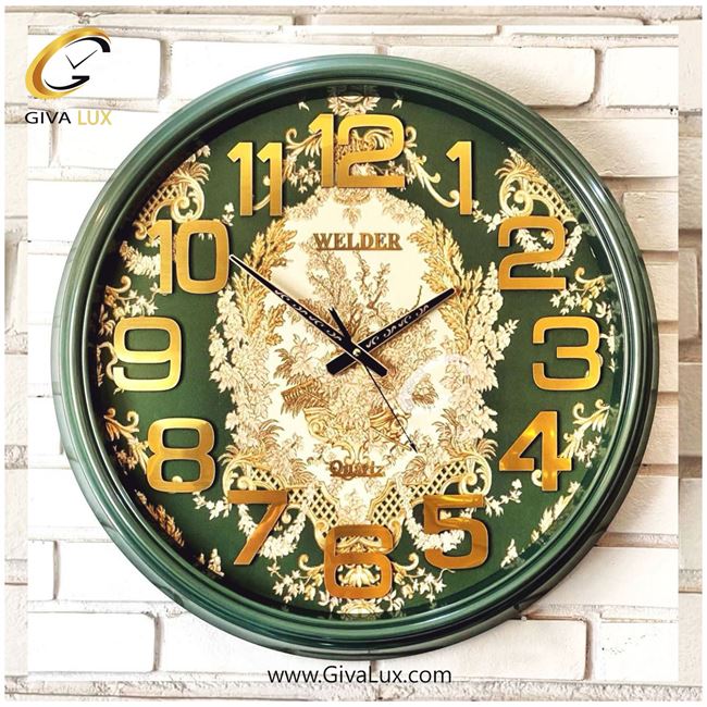 ساعت دیواری اورجینال ولدر PVC سبز| کد رفرنس 641