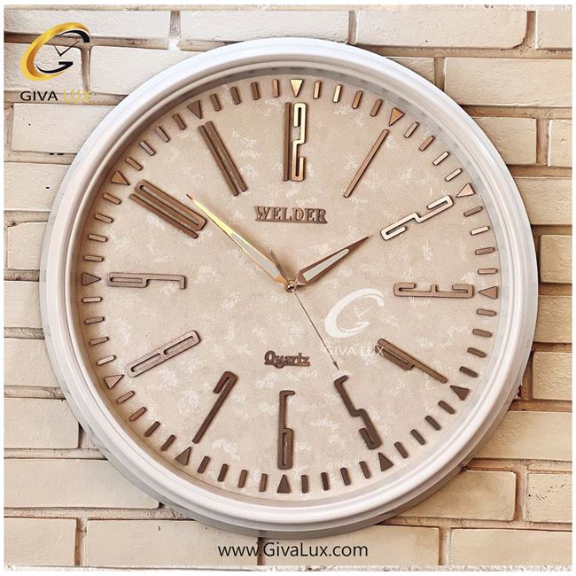 ساعت دیواری اورجینال ولدر PVC سفید| کد رفرنس 642