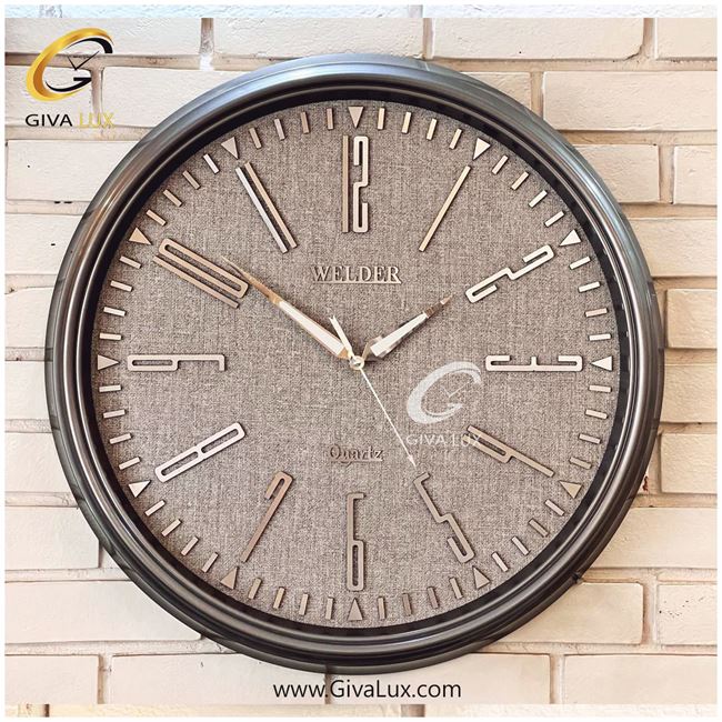ساعت دیواری اورجینال ولدر PVC طوسی| کد رفرنس 642