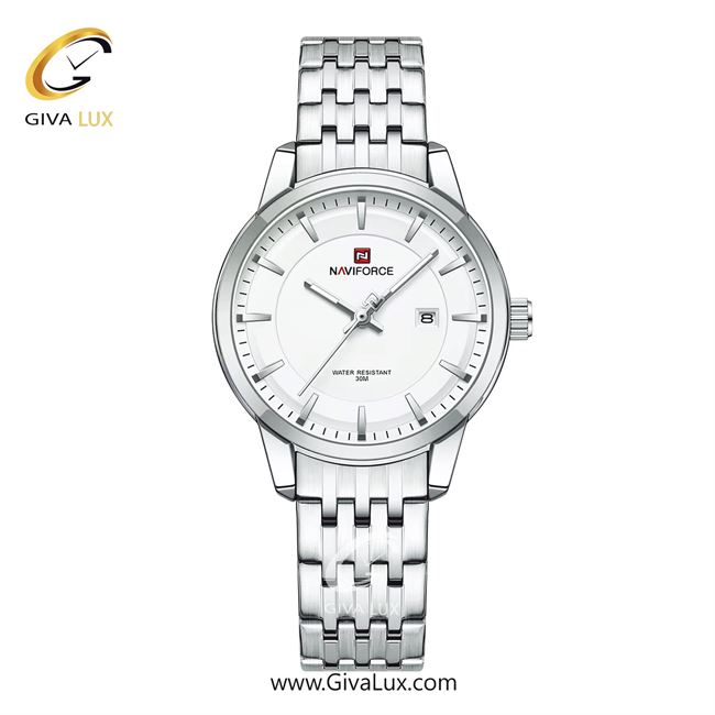 ساعت مچی اورجینال زنانه ناوی فورس|Naviforce|نوی فورس|نیوی فورس نقره ای | نقره ای| سفید| کد رفرنس NF9228