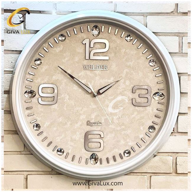 ساعت دیواری اورجینال ولدر PVC سفید| کد رفرنس 644