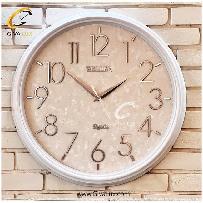 ساعت دیواری اورجینال ولدر PVC سفید| کد رفرنس 645