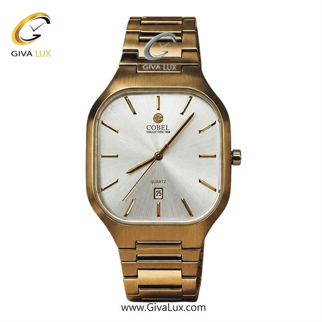 ساعت مچی اورجینال مردانه کوبل | COBEL  طلایی | طلایی| سفید| کد رفرنس 6502G 6502G-2.jpg