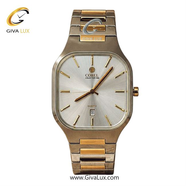 ساعت مچی اورجینال مردانه کوبل | COBEL  نقره ای | نقره ای-طلایی| سفید| کد رفرنس 6502G 6502G-3.jpg