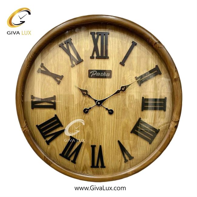 ساعت دیواری اورجینال پاشا چوب قهوه ای| کد رفرنس 6510