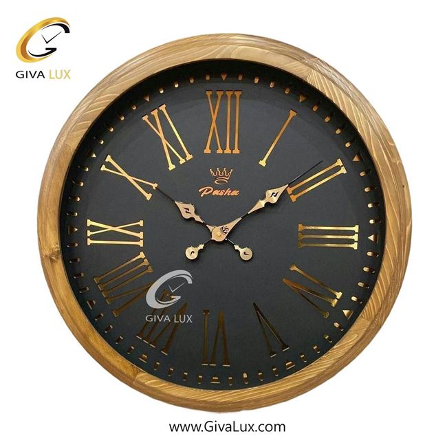 ساعت دیواری اورجینال پاشا چوب قهوه ای| کد رفرنس 656