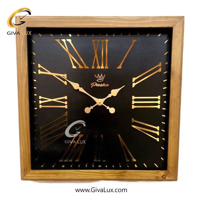 ساعت دیواری اورجینال پاشا چوب قهوه ای| کد رفرنس 6561