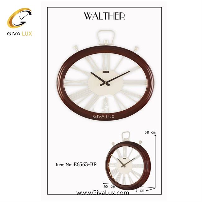 ساعت دیواری اورجینال والتر آلیاژ فلزی-چوب شیری| کد رفرنس 6563NE 6563BR-1.jpg