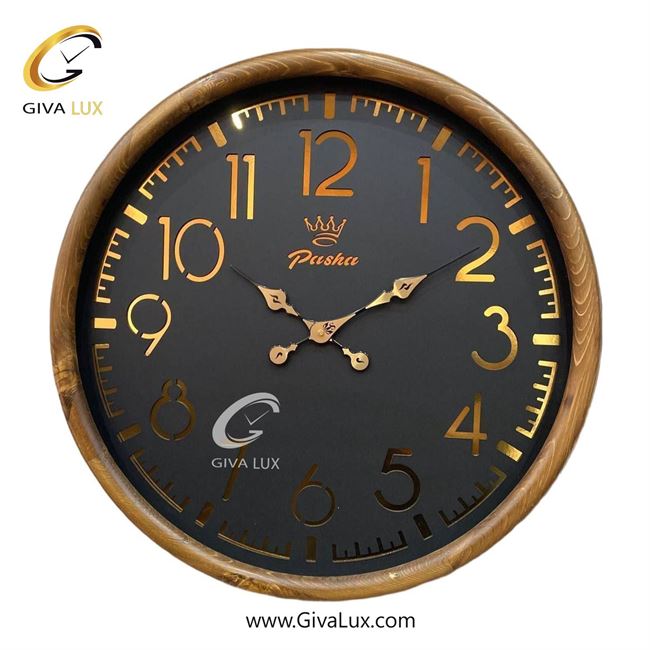 ساعت دیواری اورجینال پاشا چوب قهوه ای| کد رفرنس 657