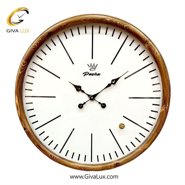 ساعت دیواری اورجینال پاشا چوب قهوه ای| کد رفرنس 658