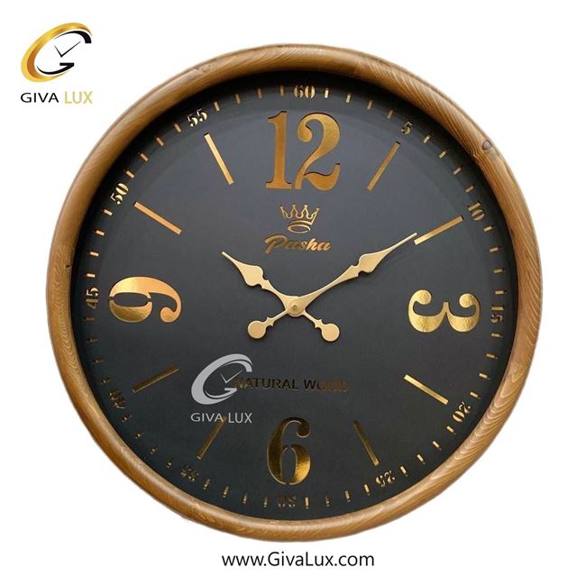ساعت دیواری اورجینال پاشا چوب قهوه ای| کد رفرنس 659