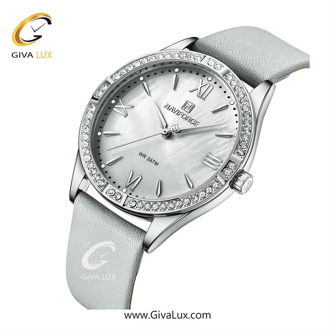 ساعت مچی اورجینال زنانه ناوی فورس|Naviforce|نوی فورس|نیوی فورس نقره ای | طوسی| نقره ای| کد رفرنس NF5038