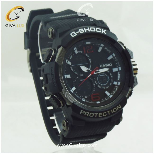 ساعت مچی اسپرت کاسیو جیشاک G-shock دو زمانه مشکی