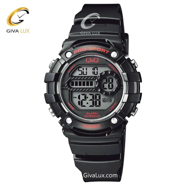 ساعت مچی اورجینال اسپرت کیو اند کیو Q&Q قرمز | مشکی| مشکی| کد رفرنس M154J001Y