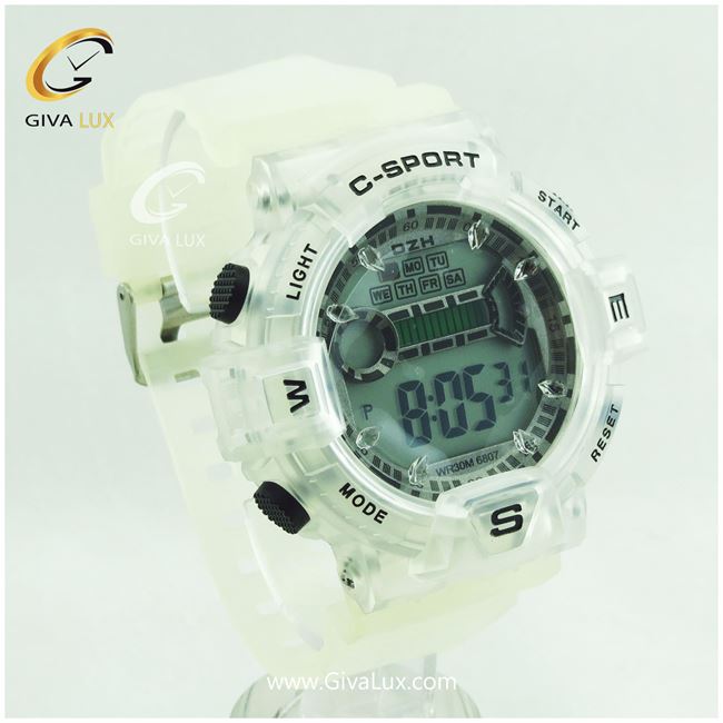 ساعت مچی دیجیتال اسپرت-بچه گانه شیری | شیری| نقره ای| DZH