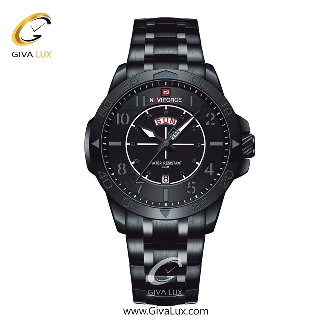 ساعت مچی اورجینال مردانه ناوی فورس|Naviforce|نوی فورس|نیوی فورس مشکی | مشکی| مشکی| کد رفرنس NF9204 B/GY/B