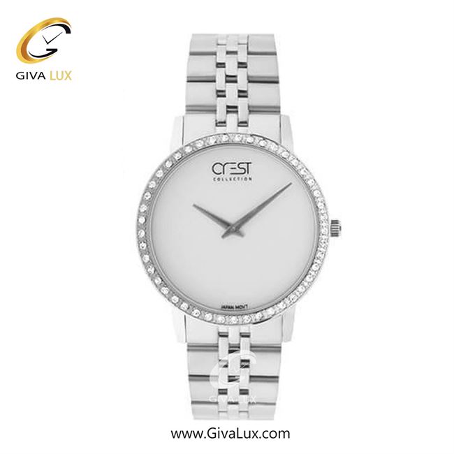 ساعت مچی اورجینال زنانه کرست | Crest  نقره ای | نقره ای| سفید| کد رفرنس Crest 6702-1