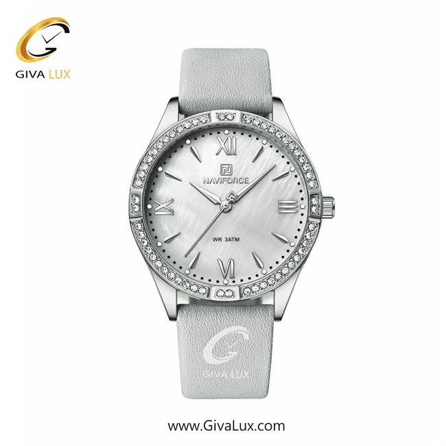 ساعت مچی زنانه بند چرمی دورنگین ناوی فورس (نیوی فورس) NF5038 S/W 683_5038SS.jpg