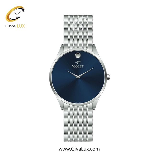 ساعت مچی اورجینال مردانه ویولت VIOLET نقره ای | نقره ای| آبی| کد رفرنس 0609
