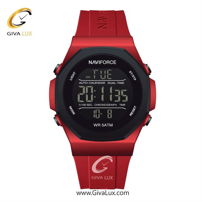ساعت مچی اورجینال اسپرت-مردانه ناوی فورس|Naviforce|نوی فورس|نیوی فورس قرمز | قرمز| مشکی| کد رفرنس NF7117 R/R