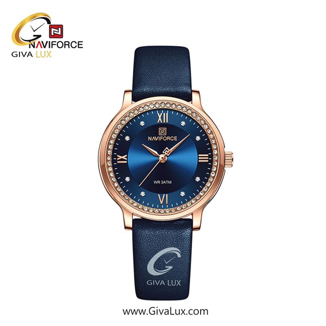 ساعت مچی اورجینال زنانه ناوی فورس|Naviforce|نوی فورس|نیوی فورس رزگلد | سرمه ای| سرمه ای| کد رفرنس NF5036