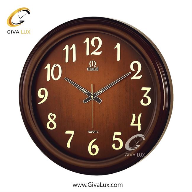 ساعت دیواری اورجینال مارال PVC قهوه ای| کد رفرنس 24
