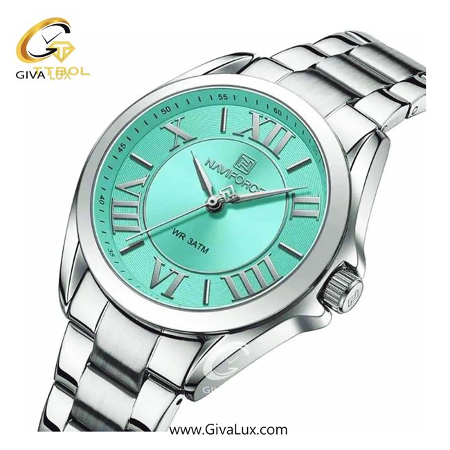 ساعت مچی اورجینال زنانه ناوی فورس|Naviforce|نوی فورس|نیوی فورس | نقره ای| آبی| کد رفرنس NF5037