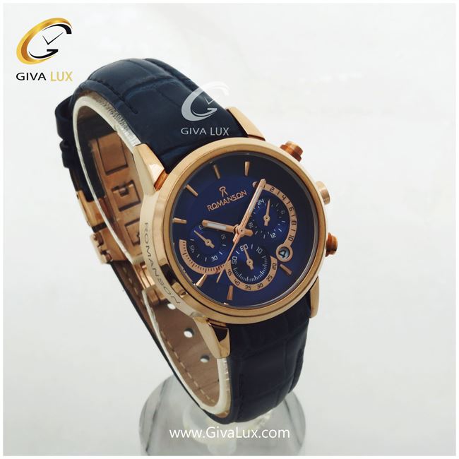 ساعت زنانه طرح سه موتوره رومانسون بند چرمی