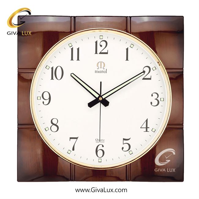 ساعت دیواری اورجینال مارال PVC-آلیاژ فلزی قهوه ای| کد رفرنس 7
