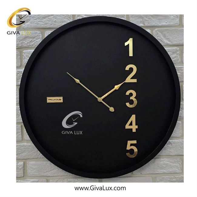 ساعت دیواری اورجینال پالادیوم آلیاژ فلزی مشکی| کد رفرنس 701