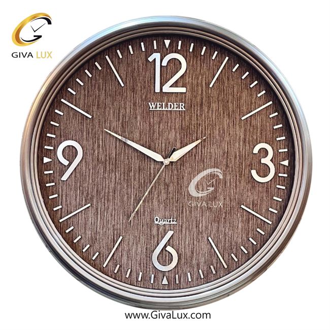 ساعت دیواری اورجینال ولدر PVC طوسی| کد رفرنس 7010