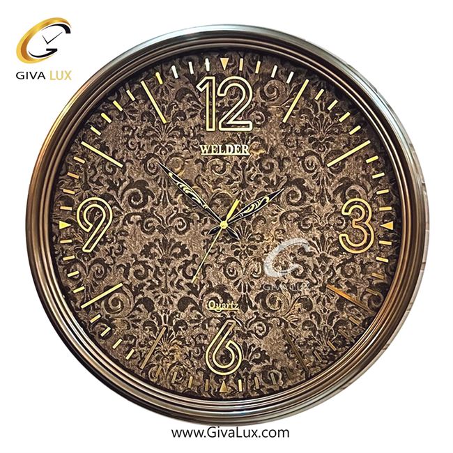ساعت دیواری اورجینال ولدر PVC کروم| کد رفرنس 7012