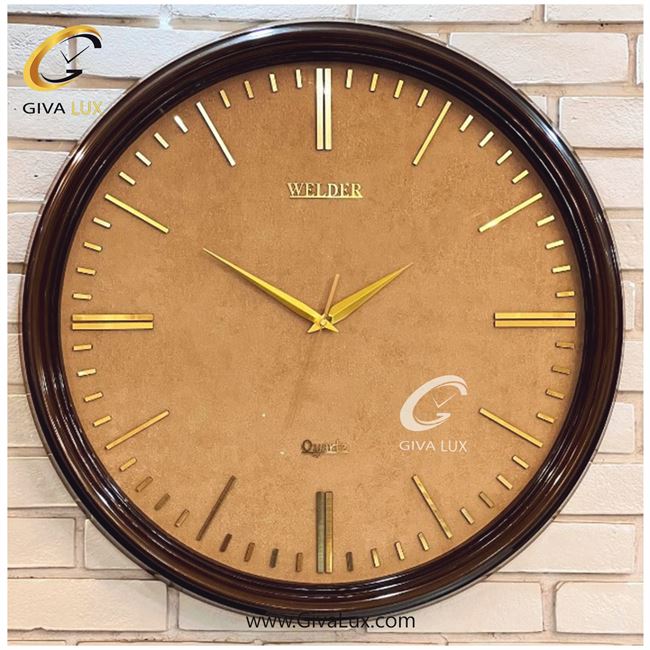 ساعت دیواری اورجینال ولدر PVC قهوه ای| کد رفرنس 7013