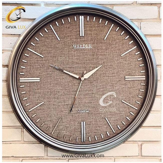 ساعت دیواری اورجینال ولدر PVC نقره ای| کد رفرنس 7013