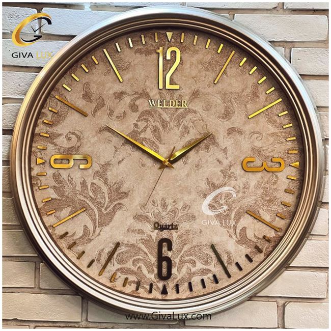 ساعت دیواری اورجینال ولدر PVC نقره ای| کد رفرنس 7014