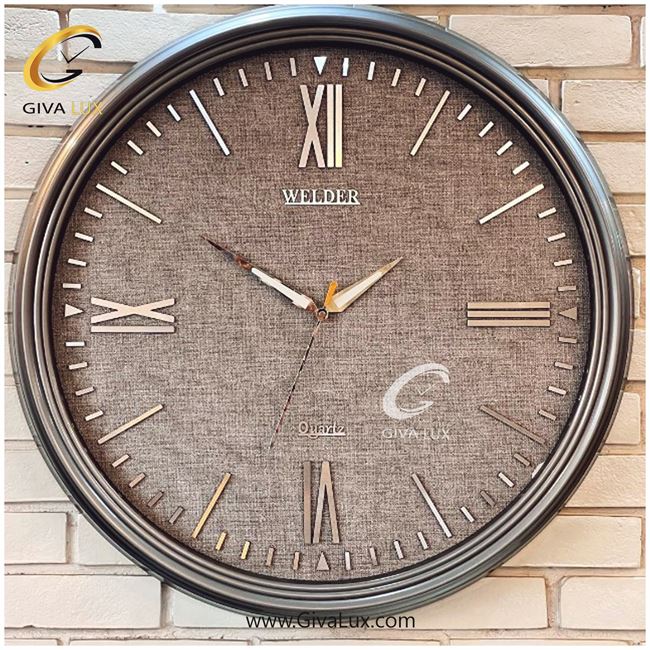 ساعت دیواری اورجینال ولدر PVC کروم| کد رفرنس 7015