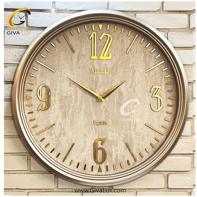 ساعت دیواری اورجینال ولدر PVC کرم| کد رفرنس 7018