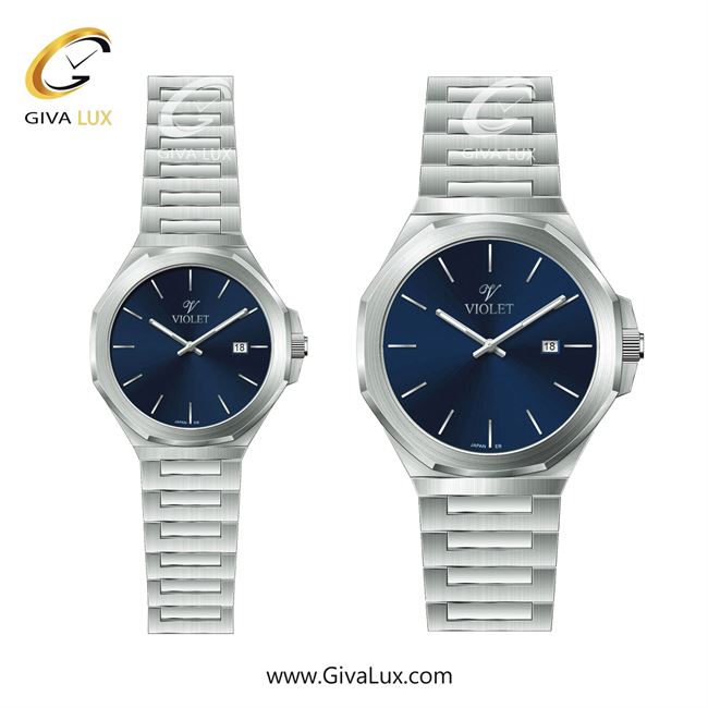 ساعت مچی اورجینال ست ویولت VIOLET نقره ای | نقره ای| آبی| کد رفرنس مردانه:0623 زنانه:0623