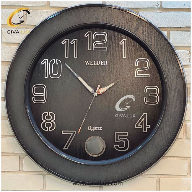 ساعت دیواری اورجینال ولدر PVC طوسی| کد رفرنس 702