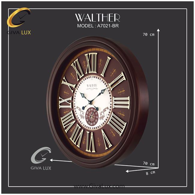 ساعت دیواری اورجینال والتر چوب قهوه ای| کد رفرنس 7021BR 7021-BR-3.jpg