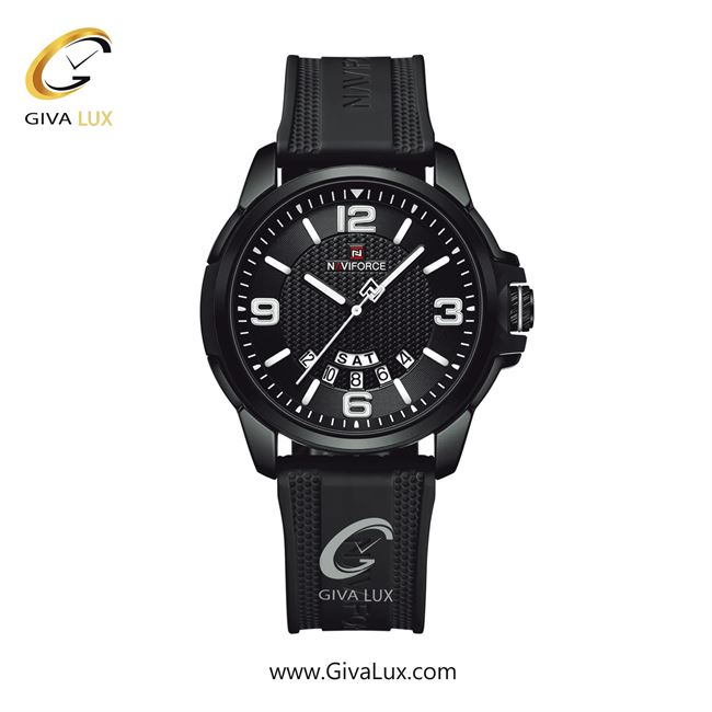 ساعت مچی اورجینال مردانه ناوی فورس|Naviforce|نوی فورس|نیوی فورس مشکی | مشکی| مشکی-سفید| کد رفرنس NF9215
