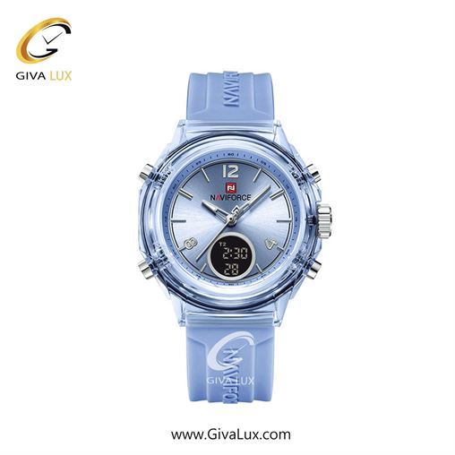 ساعت مچی اورجینال زنانه ناوی فورس|Naviforce|نوی فورس|نیوی فورس دو زمانه آبی | آبی| آبی-سفید| کد رفرنس NF7109 L.Be/L.BE