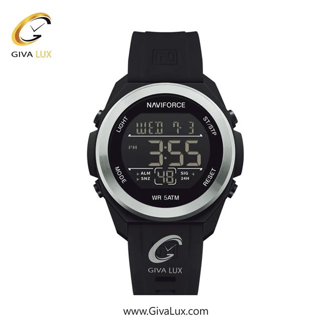 ساعت مچی اورجینال یونیسکس ناوی فورس|Naviforce|نوی فورس|نیوی فورس نقره ای | مشکی| مشکی| کد رفرنس NF7111 B/S/B