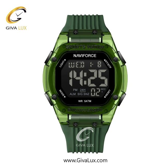 ساعت مچی اورجینال مردانه ناوی فورس|Naviforce|نوی فورس|نیوی فورس سبز | سبز| مشکی| کد رفرنس NF7113 GN/GN