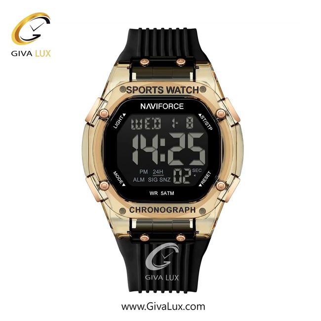 ساعت مچی اورجینال مردانه ناوی فورس|Naviforce|نوی فورس|نیوی فورس رزگلد | مشکی| مشکی| کد رفرنس NF7113 RG/B