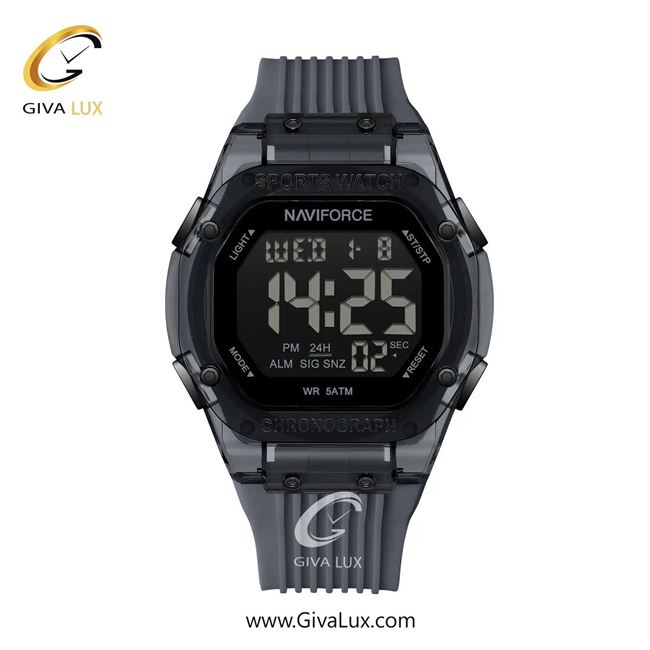 ساعت مچی اورجینال مردانه ناوی فورس|Naviforce|نوی فورس|نیوی فورس طوسی | طوسی| مشکی| کد رفرنس NF7113 T.GY/T.GY