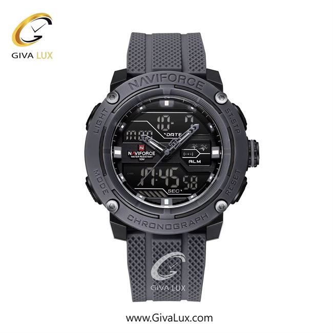 ساعت مچی اورجینال مردانه ناوی فورس|Naviforce|نوی فورس|نیوی فورس دو زمانه مشکی-طوسی | طوسی| مشکی| کد رفرنس NF7114 T.GY/T.GY